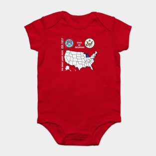 State of Michigan Baby Bodysuit